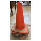 (5) orange traffic cones