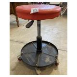 Rolling garage seat