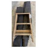 Step ladder, tar paper