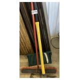 Pick axe, broom, shovel
