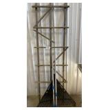 Wood outdoor display, clamps