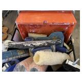Paint rollers, caulk guns, edgers, tray, more