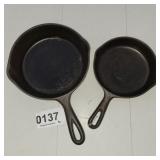 (2)cast iron skillets