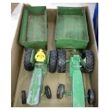 Vintage John Deere tractors ? and wagons