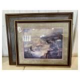 2 framed pictures
