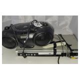 Sylvania DVD player and Memorex radio/CD player