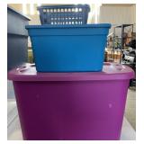 (2) Totes and (2) small baskets