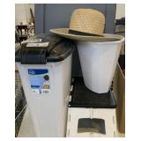 Storage container, trash can, hat and stool