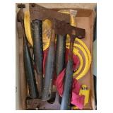Roofing hammers and rope