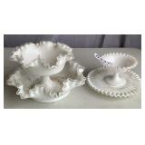 (4) Fenton glass pieces