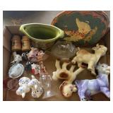 Misc glass figurines and more