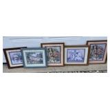 (5) Framed Pictures
