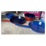 Enamelware pots and pans