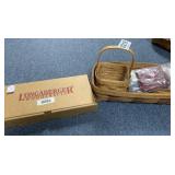 Longaberger baskets, top, and linens
