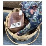 Longaberger baskets and linens