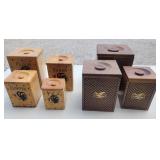 Wood canister sets