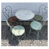 Vintage Soda parlor table and 4 chairs