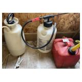 (2) Sprayers and gas can