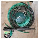Weedeater blower. Hoses and watering can