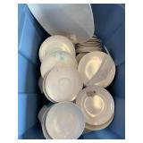 Melmac plates and tote