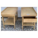 (2) dove tailed end tables