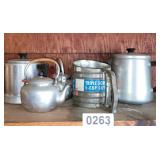 Sifter, coffee & tea pots