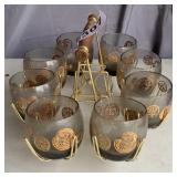 Glass goblets and carrier