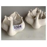 Hull pottery swan bowls