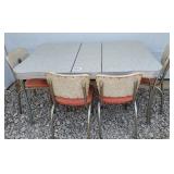 Vintage Dining Table & 4/Chairs