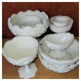 (8) milk glass candy dishes