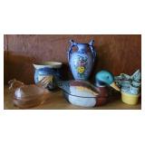 Nesting hen, duck, vases & more