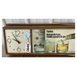 Bacardi Lighted clock (27" long, works)