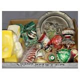 Vintage Christmas ornaments,  Goebel plate, more