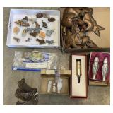 Decorative vintage dolls, S&P shaker set, more