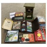 Playing cards, games, electronic outhouse