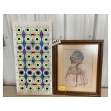 Embroidered picture, button art