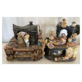 Sewing themed figurines/ music boxes/ pincushions