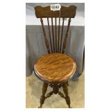 Vintage Claw foot marble organ chair