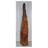 Wooden carved statues