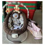 Winnie the Pooh diaper bag and baby seat