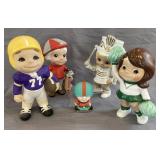 Hand painted ceramic figurines