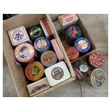 Collectible tins, advertising