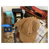 Watches, hat, handkerchiefs, more