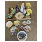 Vintage plates, vases, figurines