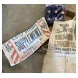48 star flag, feed sack, apron