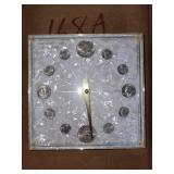 1964 Silver coin clock