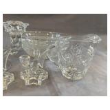 Glass bowl, Candle holders & more