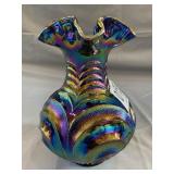 Carnival glass vase