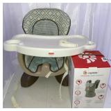 Fisher- Price chair with tray, ergobaby carrier