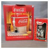 Coca-Cola cookie jar and musical figurine